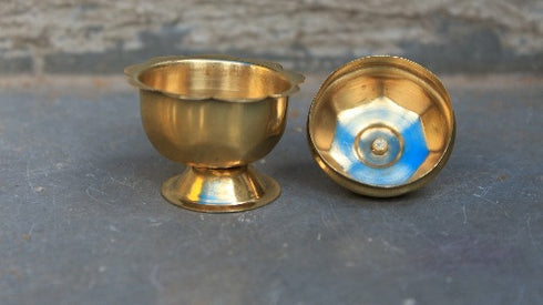 Plain Brass Kumkum Barina - 200gms